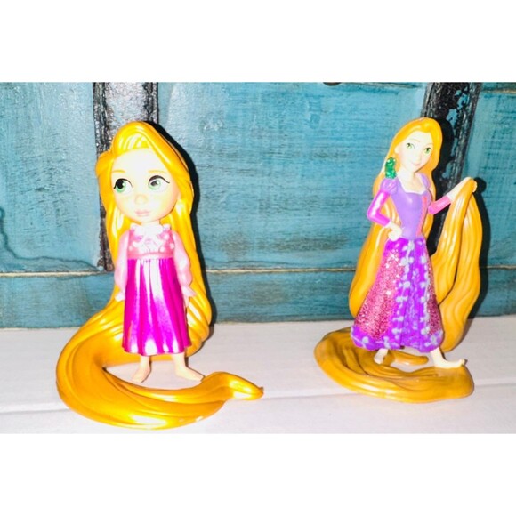 Disney Princess Set of 8 Figures PVC Toys Cake Rapunzel - Picture 4 of 8